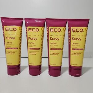 4pk Eco Style Texture Kurvy Define Sculpting Cream Vitamin K 8oz Type 2 Curl